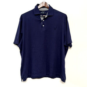 Cremieux Performance Polo Shirt Mens XL Navy Blue Short Sleeve Golf Preppy